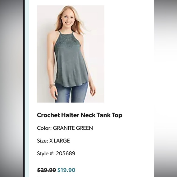 NWOT Maurice’s Crochet Halter Neck Tank Top - Picture 9 of 13